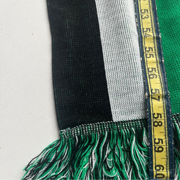 Green and Black Striped 96 Soccer Scarf - Picture 5 of 7